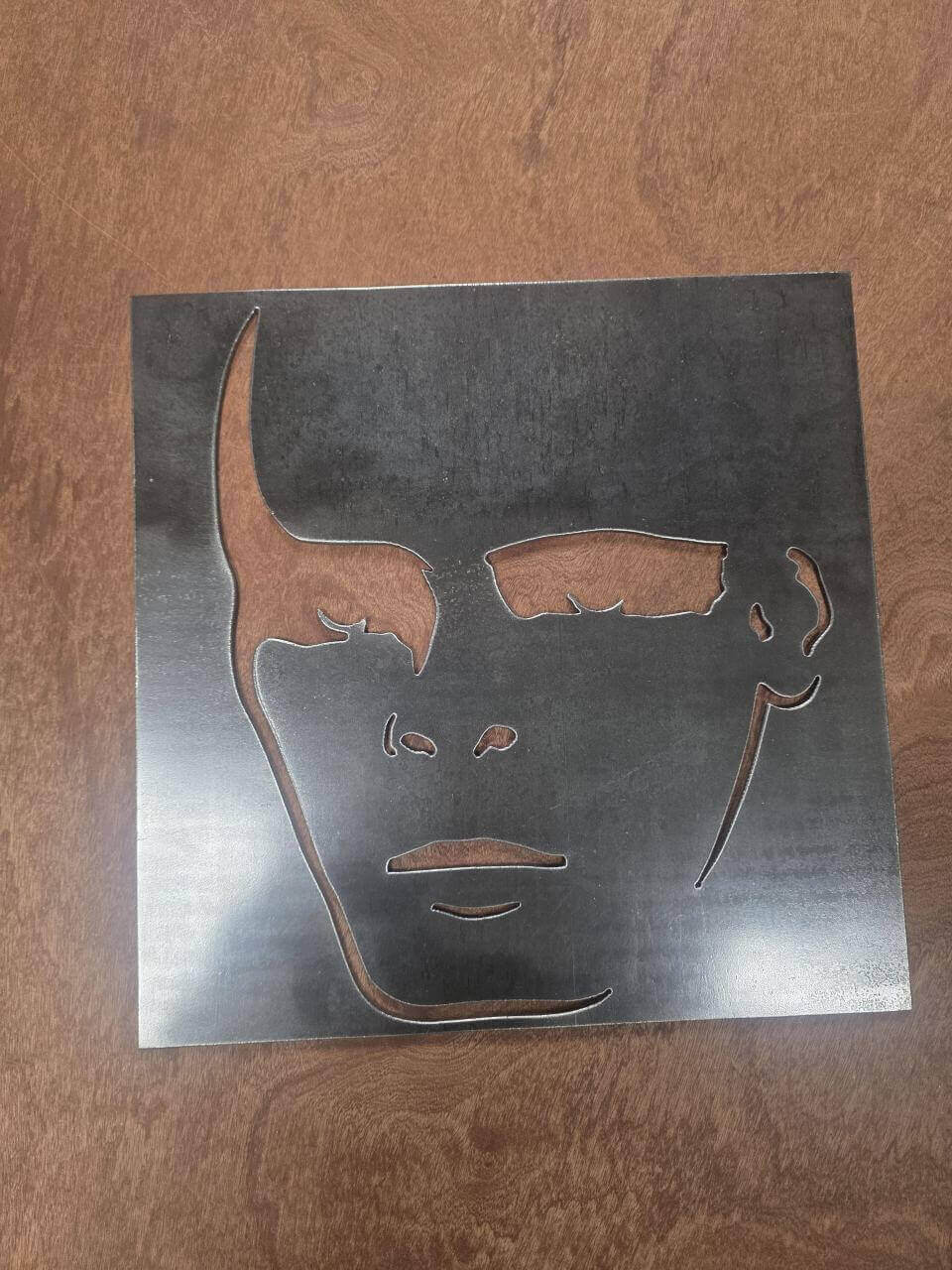 Tubeway Army album cover recreated as a cut steel commission