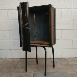 Vintage Metal Trunk Cabinet