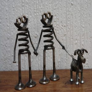 Spring Figurine Couple & A Dog