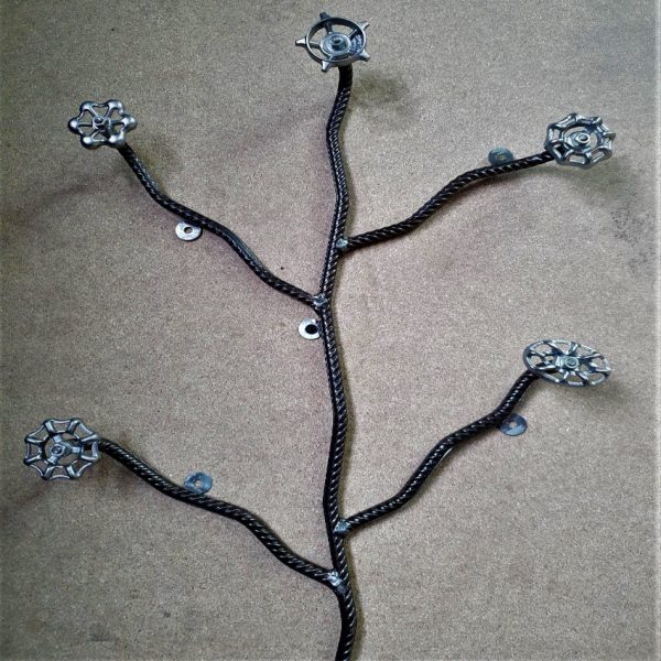 industrial flower hanger gun metal