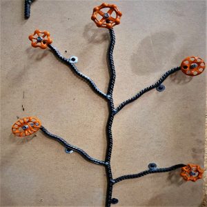 Industrial Flower Coat Hanger