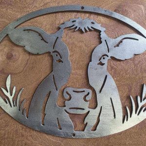 Cow Metal Sign