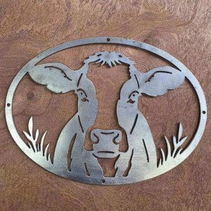 Cow Metal Sign