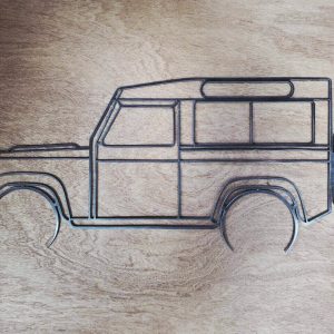 Land Rover Defender Silhouette Metal Wall Art