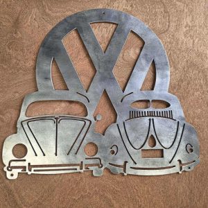 VW Beetle Front and Rear Metal Wall Art