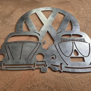 VW Beetle Front and Rear Metal Wall Art