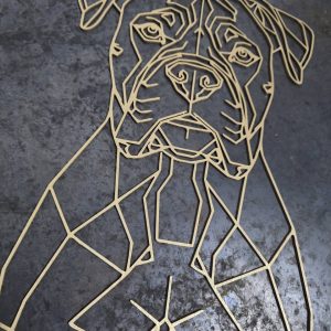 Boxer Wooden Dog Silhouette