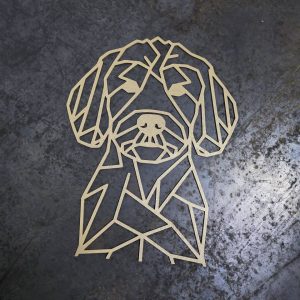 Cockapoo Wooden Dog Silhouette