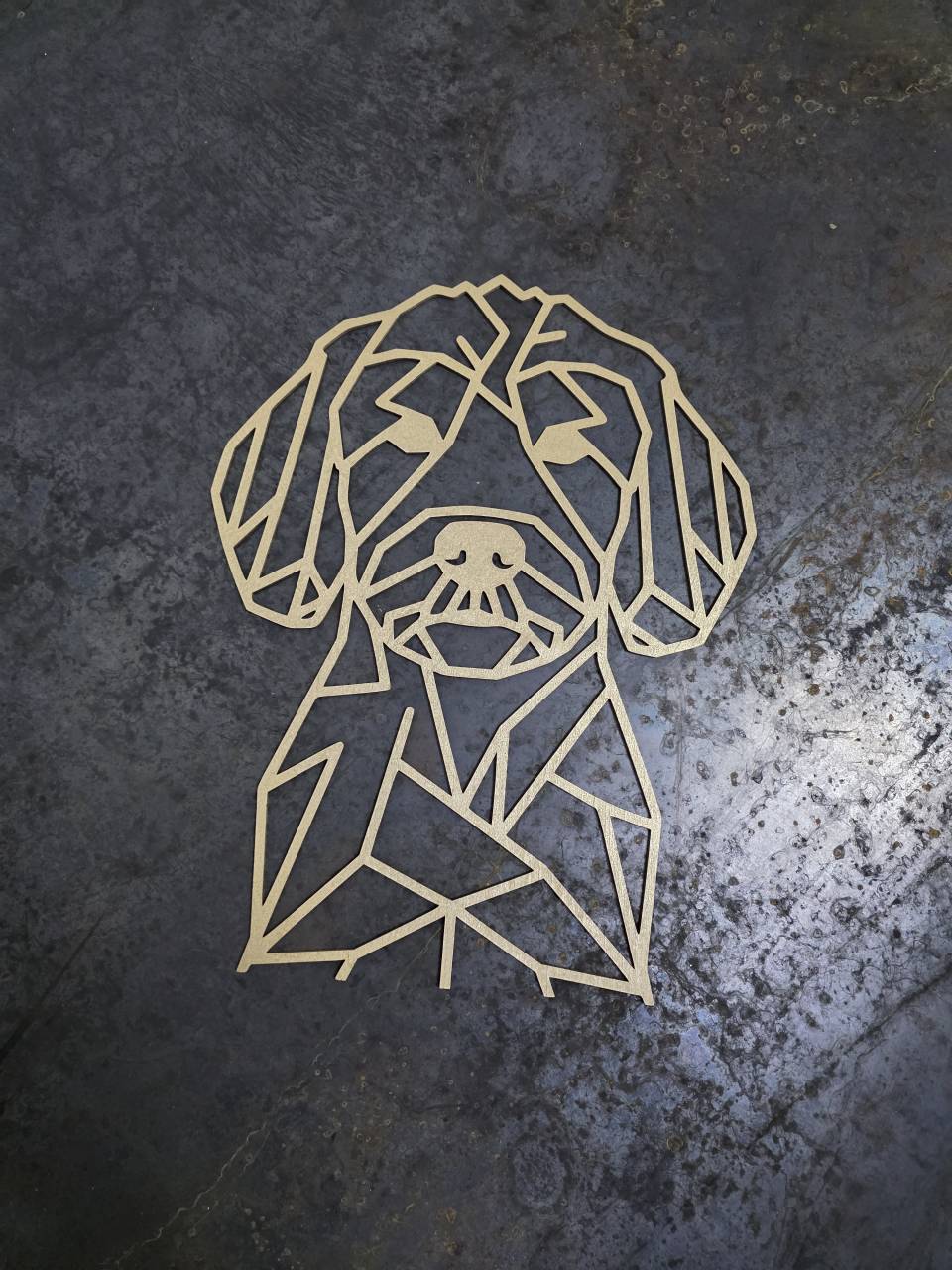 Cockapoo Wooden Dog Silhouette