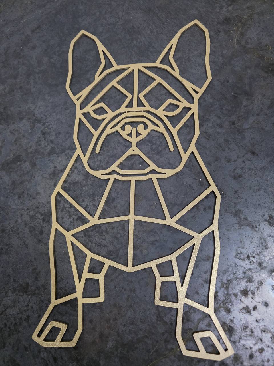 French Bulldog Full-Body Wooden Dog Silhouette