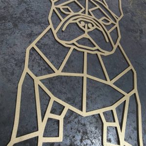French Bulldog Full-Body Wooden Dog Silhouette
