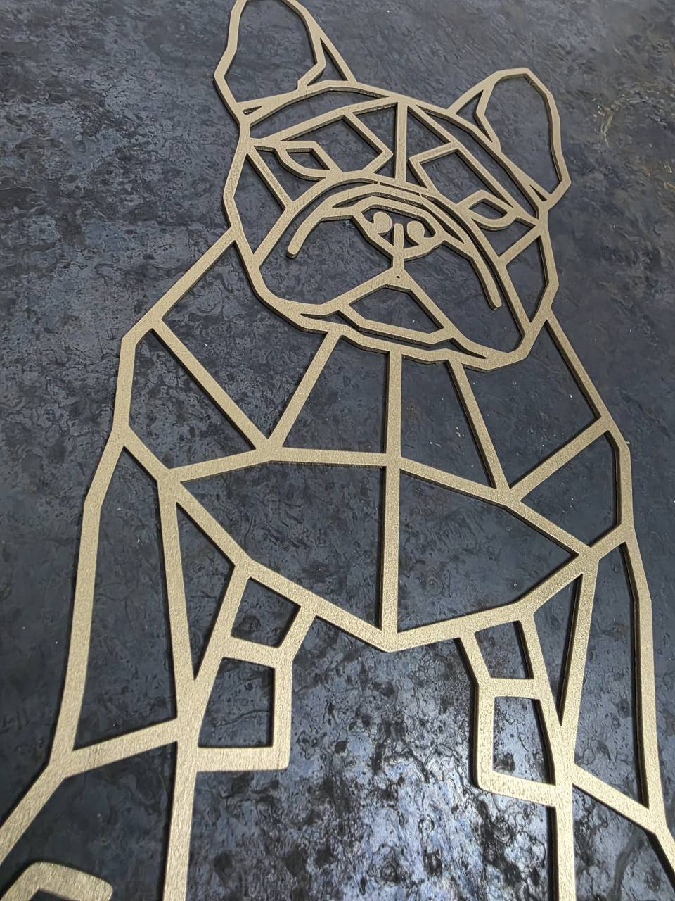 French Bulldog Full-Body Wooden Dog Silhouette - Image 2