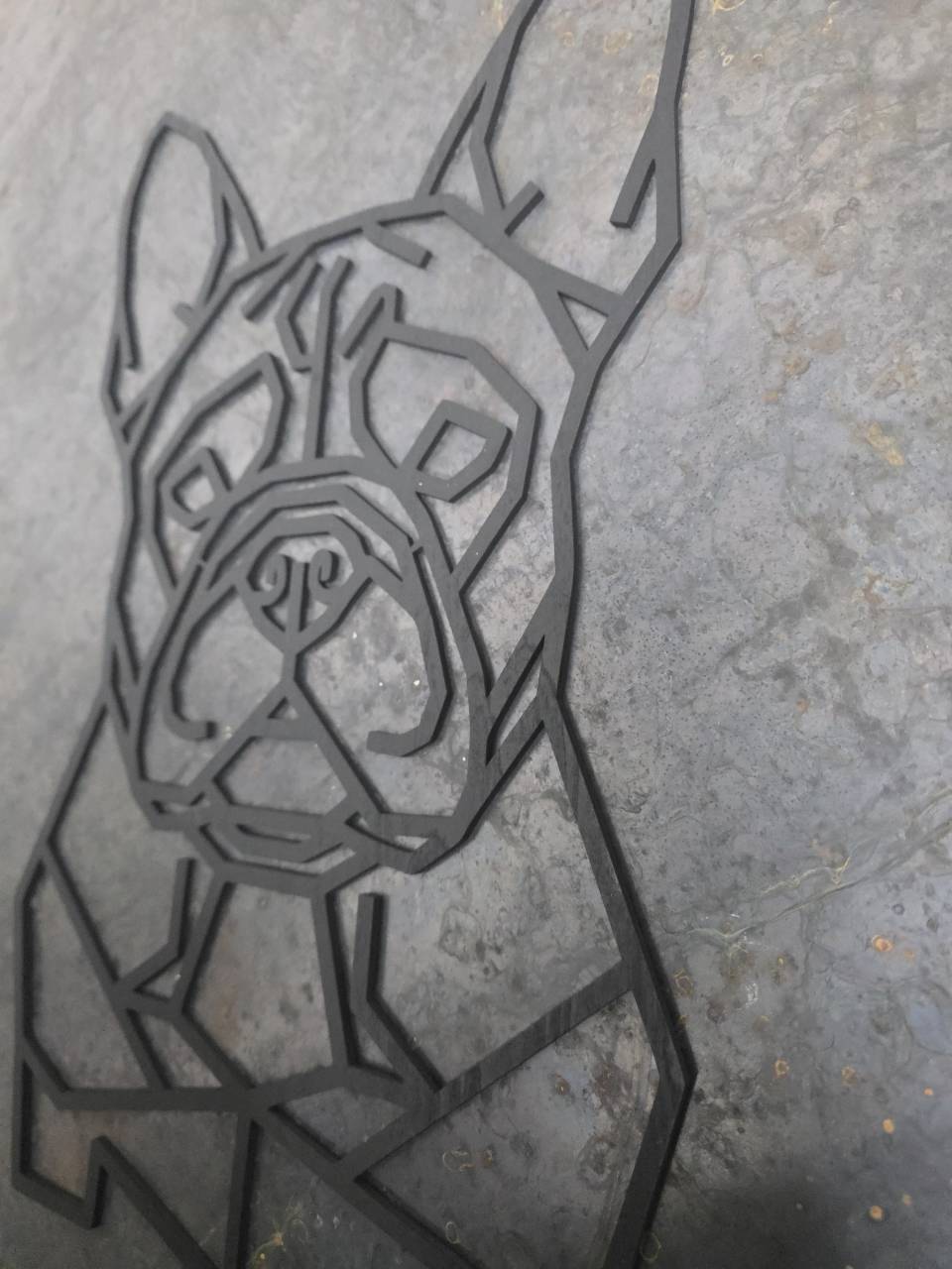 French Bulldog Head Wooden Dog Silhouette - Image 8