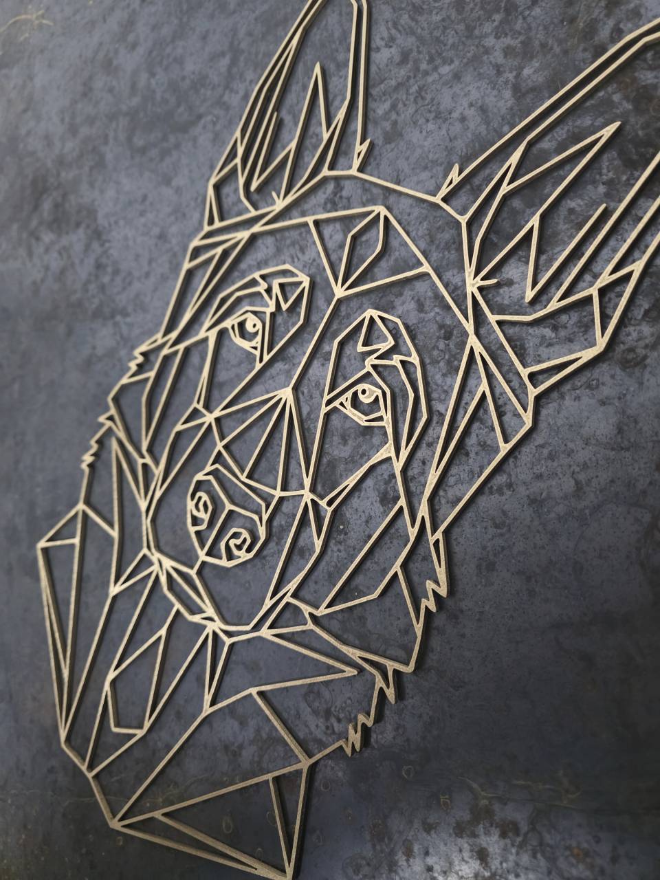 German Shepherd Head Wooden Dog Silhouette - Image 3