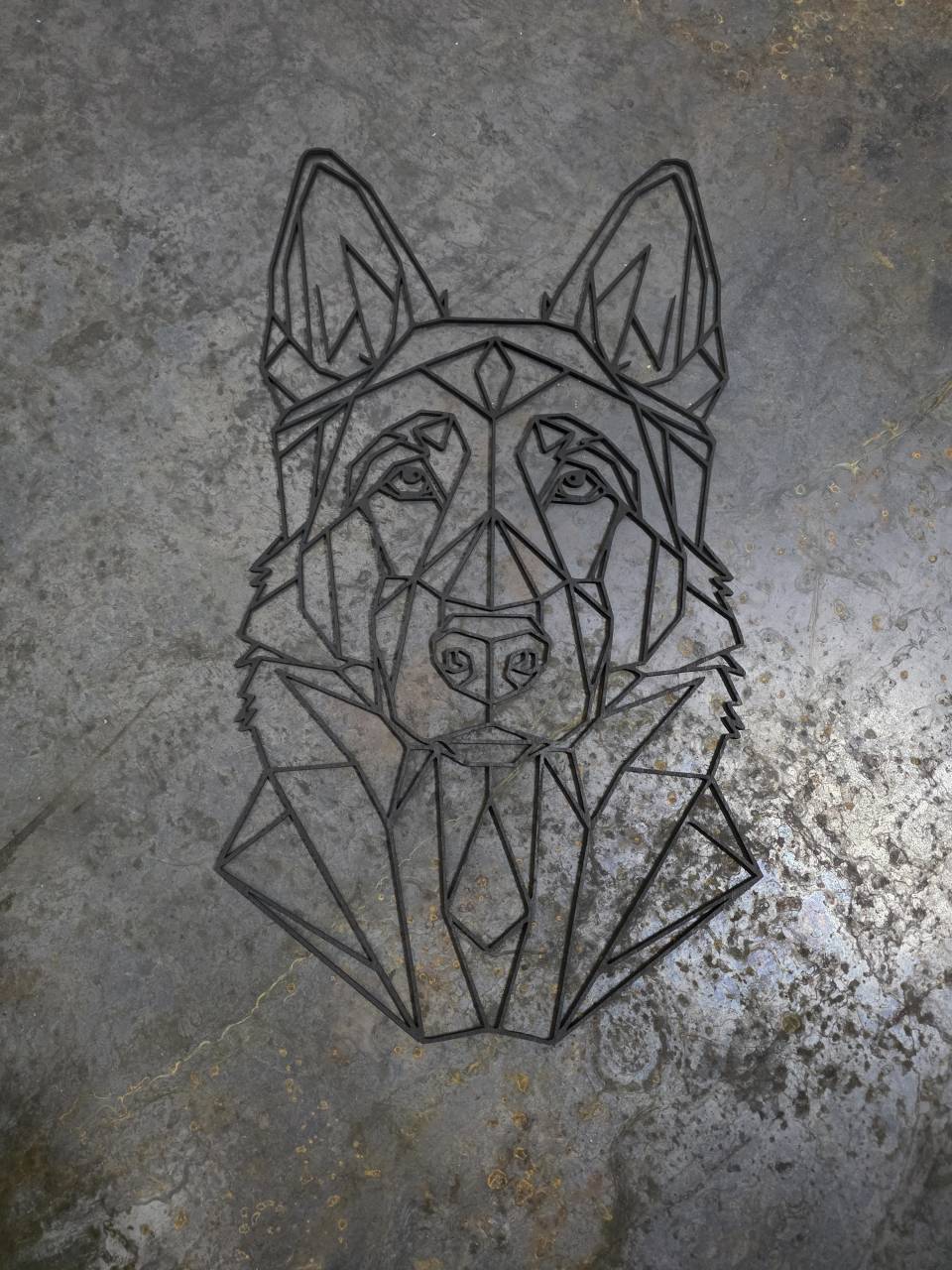 German Shepherd Head Wooden Dog Silhouette - Image 4