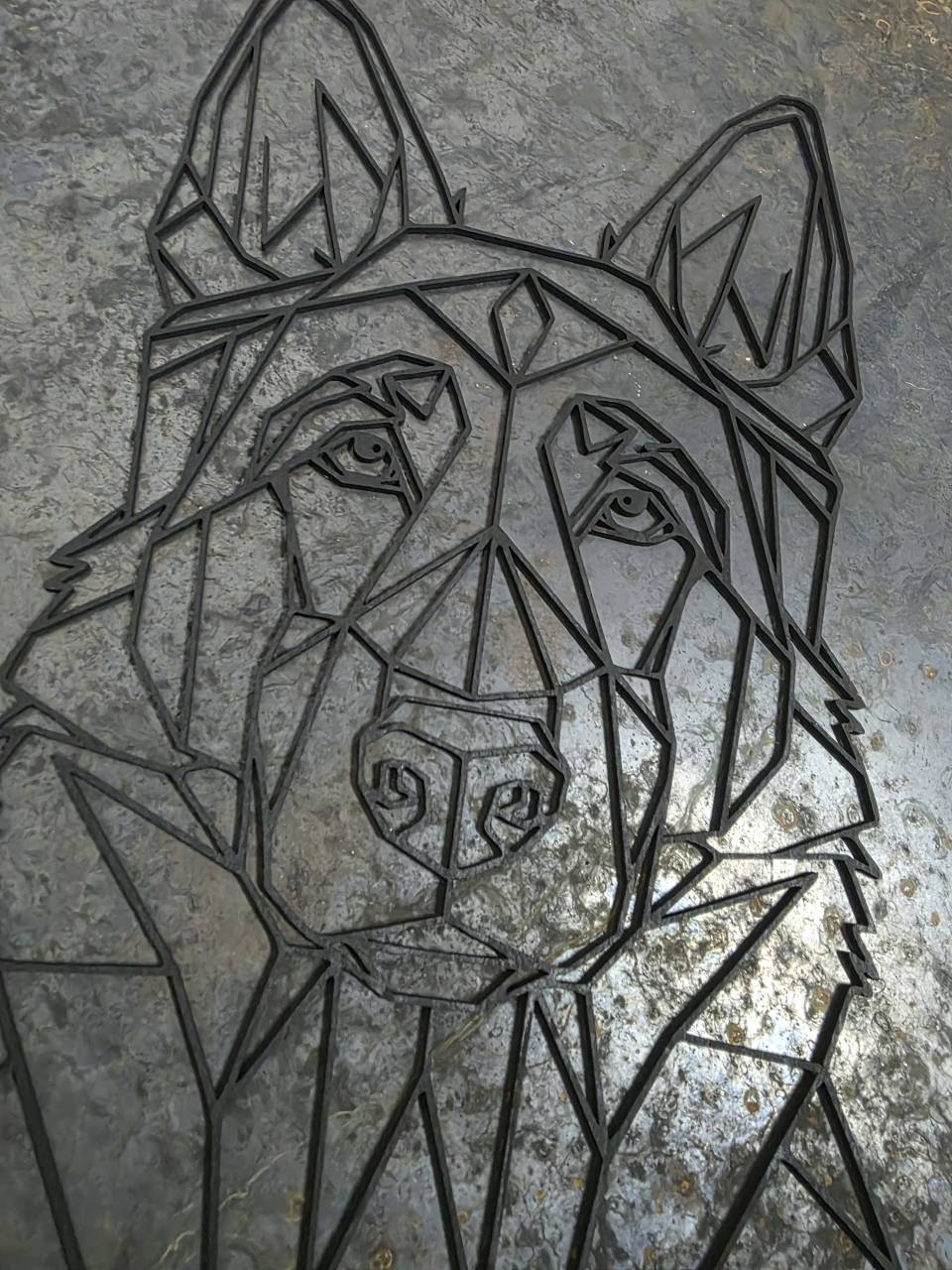 German Shepherd Head Wooden Dog Silhouette - Image 5