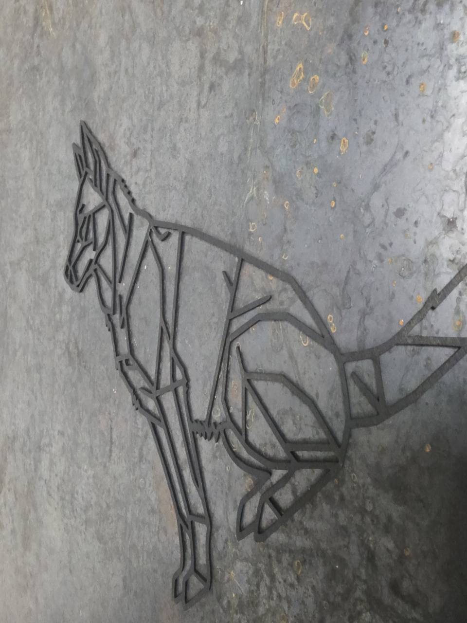 Sitting German Shepherd Wooden Dog Silhouette - Image 3