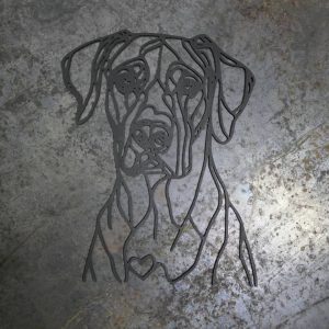 Great Dane Wooden Dog Silhouette