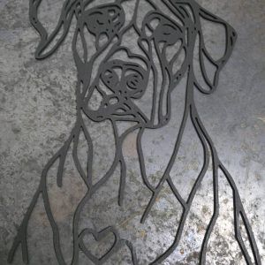 Great Dane Wooden Dog Silhouette