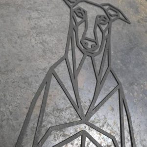 Greyhound Wooden Dog Silhouette