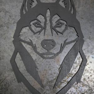 Husky Wooden Dog Silhouette