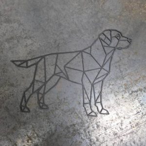 Labrador Full-Body Wooden Dog Silhouette