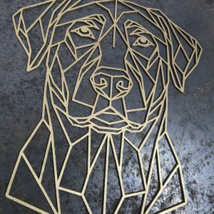 Labrador or Golden Retriever Wooden Dog Silhouette