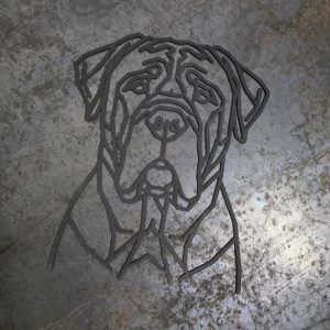 Mastiff Wooden Dog Silhouette