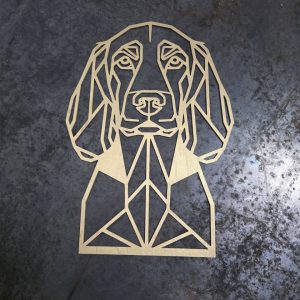 Spaniel Head Wooden Dog Silhouette