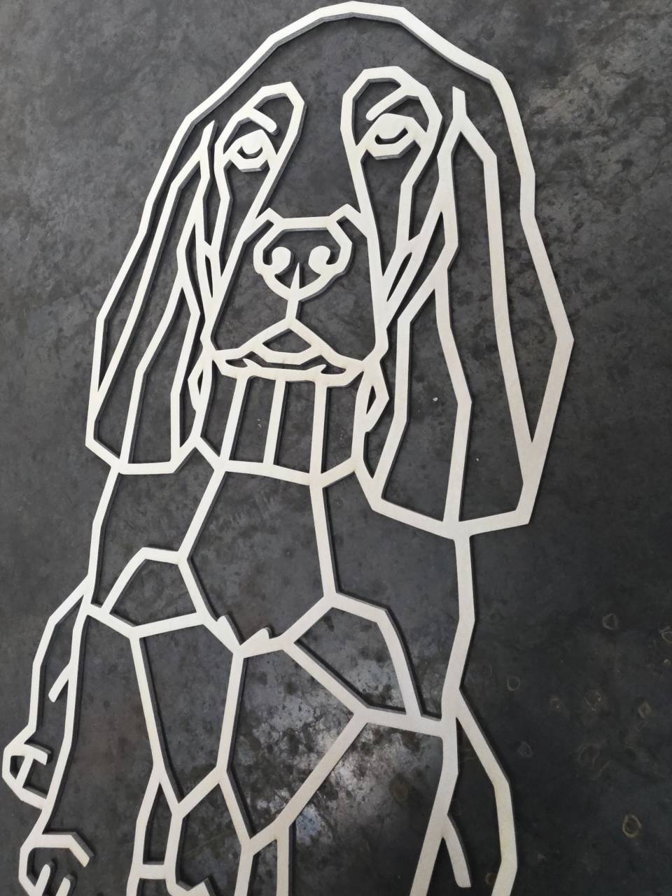 Front-Facing Spaniel Wooden Dog Silhouette - Image 10