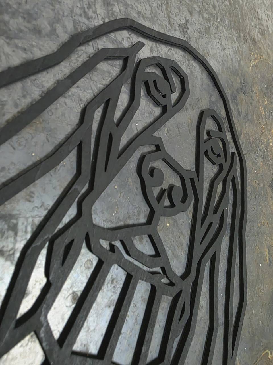 Front-Facing Spaniel Wooden Dog Silhouette - Image 4