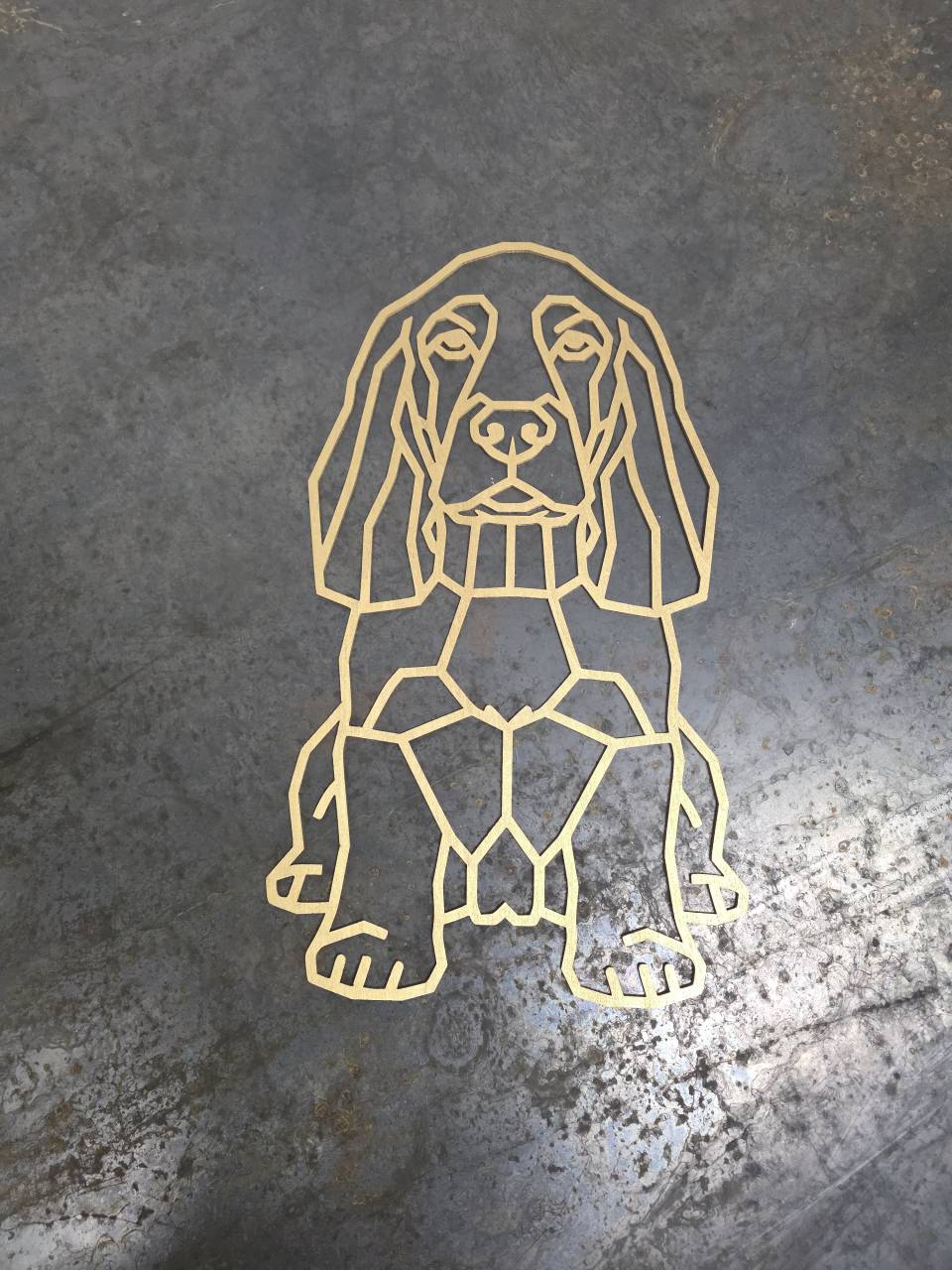 Front-Facing Spaniel Wooden Dog Silhouette - Image 5