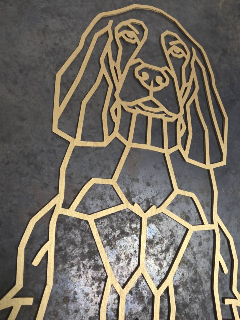 Front-Facing Spaniel Wooden Dog Silhouette - Image 6