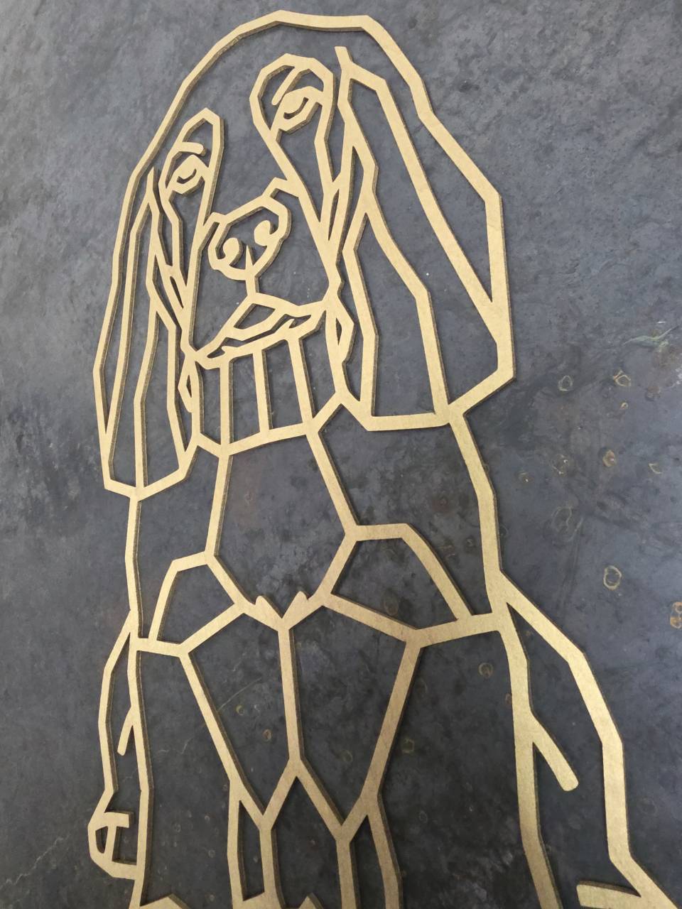 Front-Facing Spaniel Wooden Dog Silhouette - Image 7