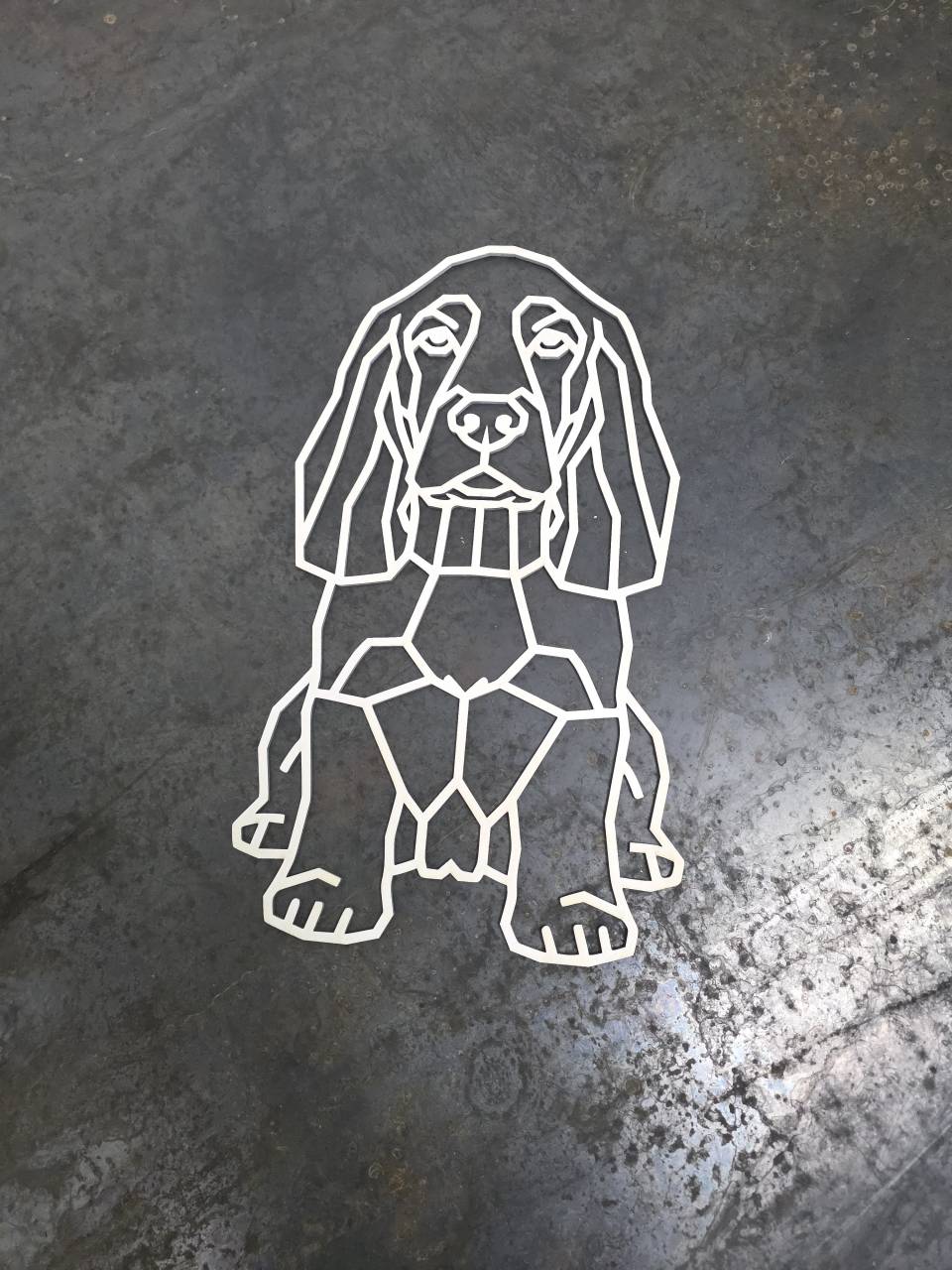 Front-Facing Spaniel Wooden Dog Silhouette - Image 8