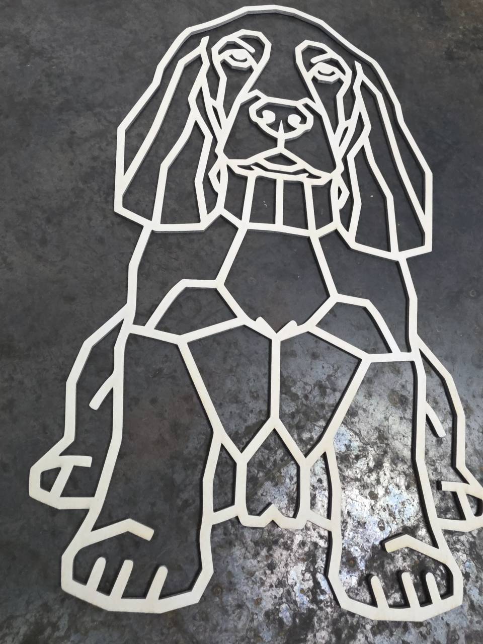 Front-Facing Spaniel Wooden Dog Silhouette - Image 9