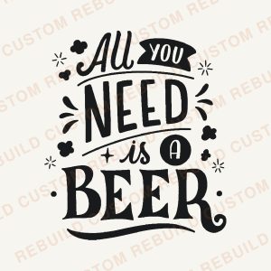All You Need is a Beer – Engraved Wooden Coaster