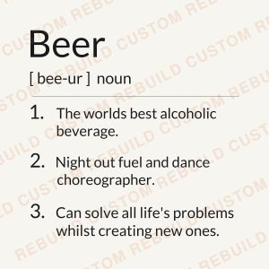 Beer Definition – Engraved Wooden Coaster