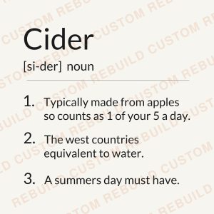 Cider Definition – Engraved Wooden Coaster