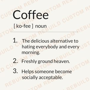 Coffee Definition – Engraved Wooden Coaster