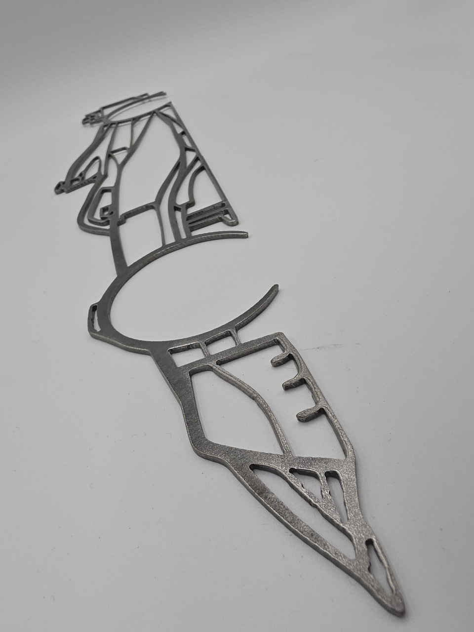 Formula 1 racing car raw steel metal wall art – alternative product view