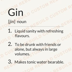 Gin Definition – Engraved Wooden Coaster