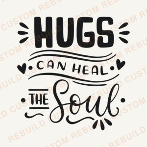 Hugs Can Heal the Soul – Engraved Wooden Coaster