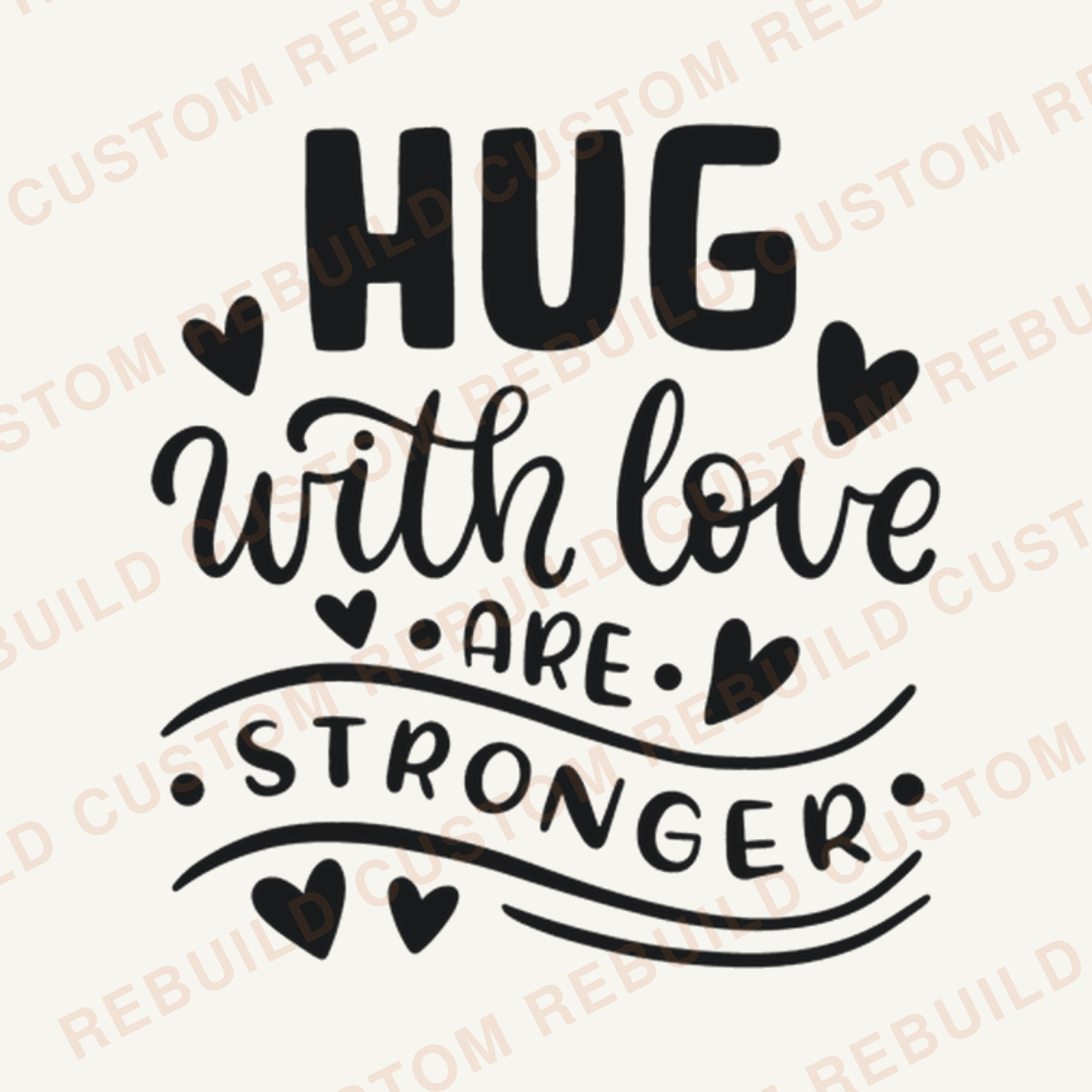 Hugs with Love Are Stronger – Engraved Wooden Coaster