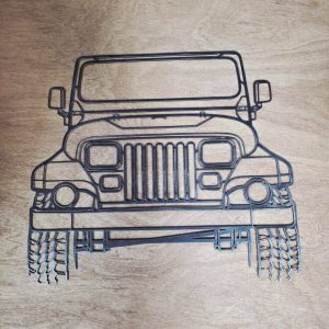 Jeep Front View Metal Wall Art