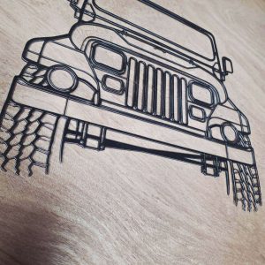 Jeep Front View Metal Wall Art