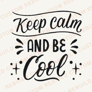 Keep Calm and be Cool – Engraved Wooden Coaster