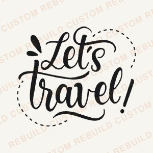 Let’s Travel – Engraved Wooden Coaster