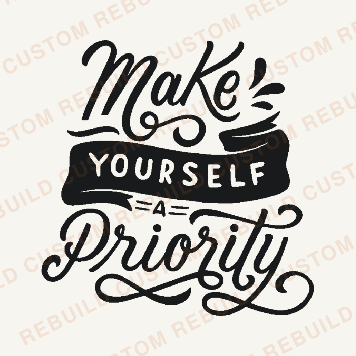 Make Yourself a Priority – Engraved Wooden Coaster