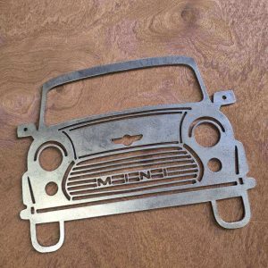 Classic Mini Front End Metal Wall Art